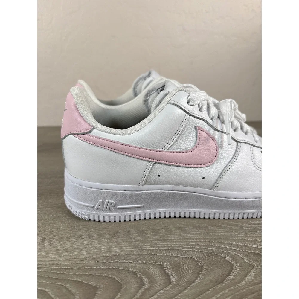 Nike Air Force 1 Low Nike By You Custom White/Pink Sneaker HF0023-100 Mens 7.5